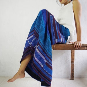 Vintage Hmong Skirt With Hand Embroidered Pattern，Chinese Miao Pleated Long Skirt 13