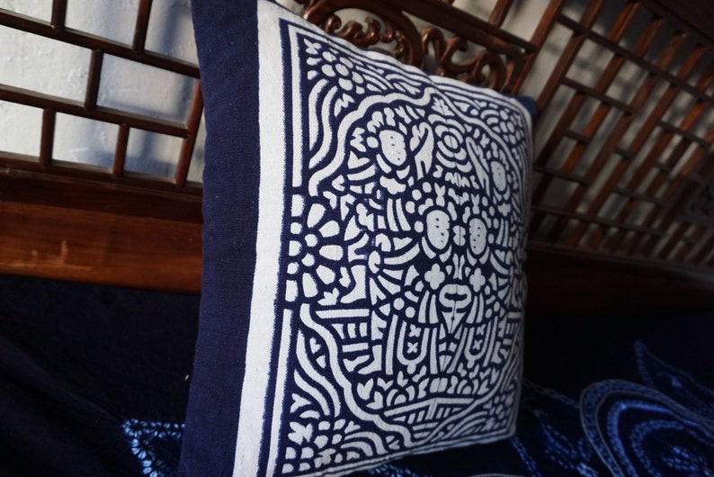 Indigo Print Pillow Cover - Thumbnail 5