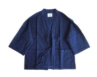 Unisex Japanese Indigo Kimono Cardigan