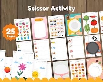 Preschool Scissor Skills Activity: Cut & Paste Practice (PDF)