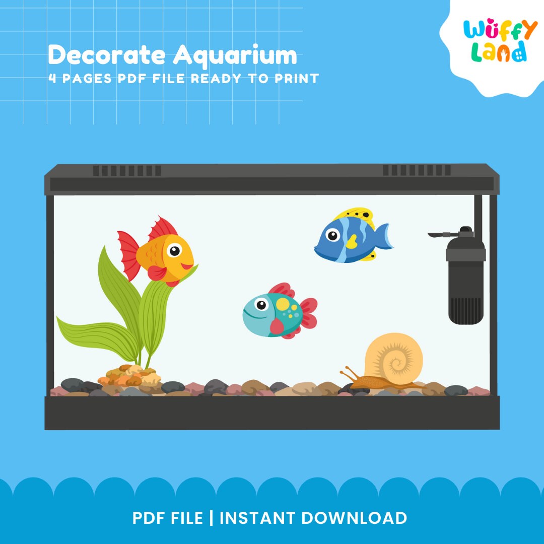 Decorating Aquarium Activities, DIY for Kids, Crafting for Preschool ...