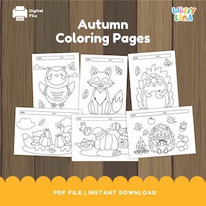 Autumn Coloring Pages - Fall Coloring Sheets for Kids - Printable Fall Activities