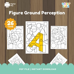 Actividad de percepción de la figura y el fondo del alfabeto: hojas de trabajo de discriminación visual y reconocimiento de letras