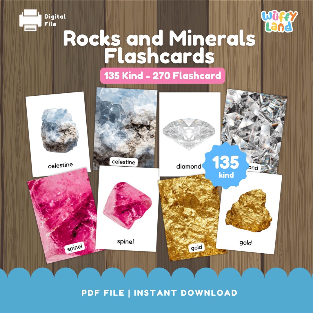 Rocks and Minerals Flashcards | Earth Science Vocabulary Cards ...