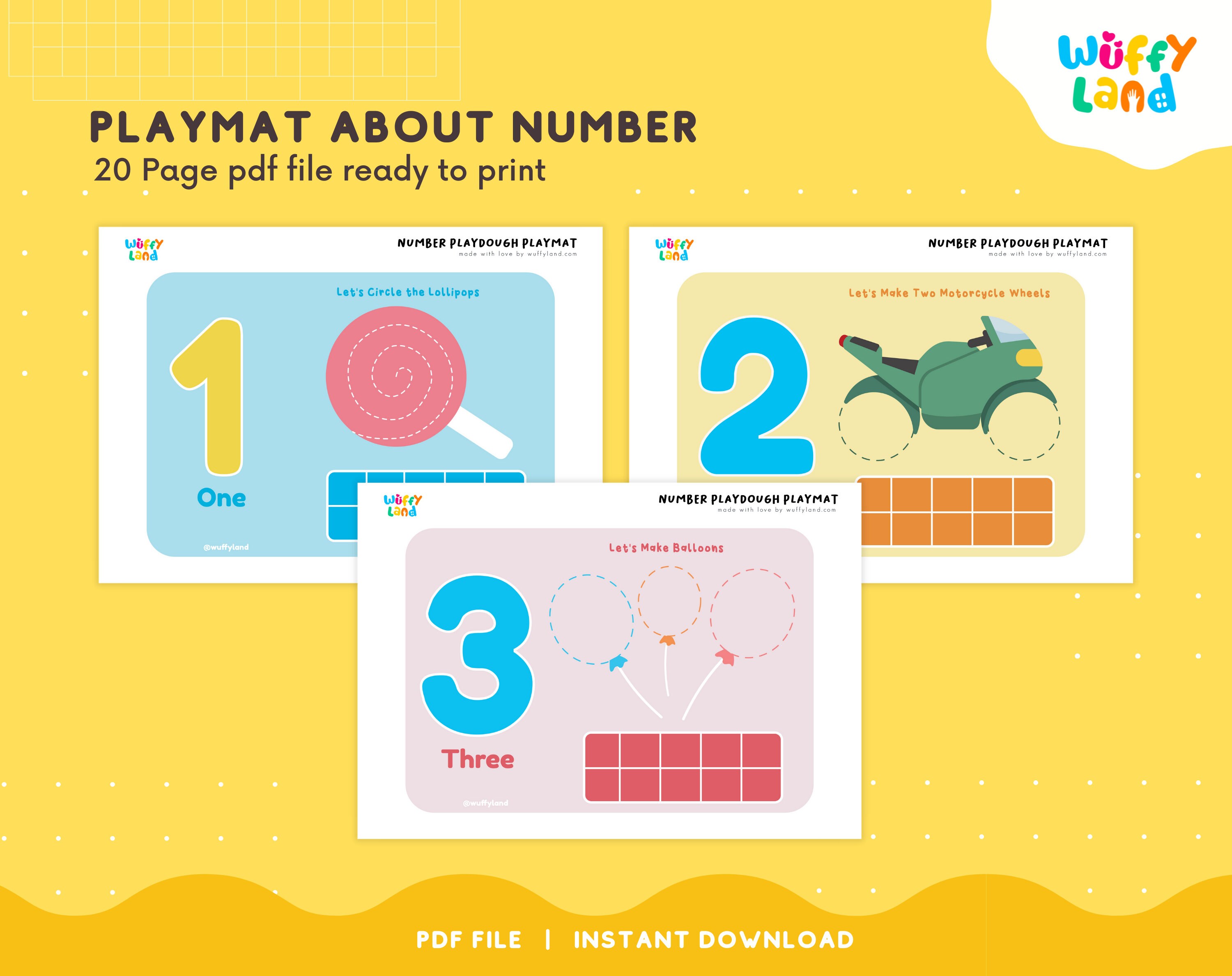 Printables Numbers 1-10 Play Doh Mats Preschool Activities - Etsy