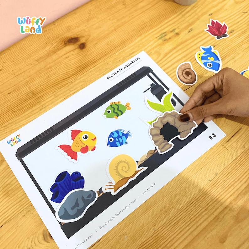 Aquarium Cut and Paste Activity for Kids | Fine Motor Skills Printable ...