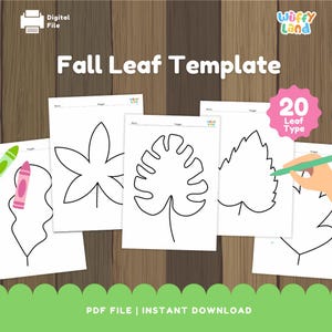 Fall Leaf Templates - Autumn Leaf Outlines for Crafts, Coloring & Classroom Activities