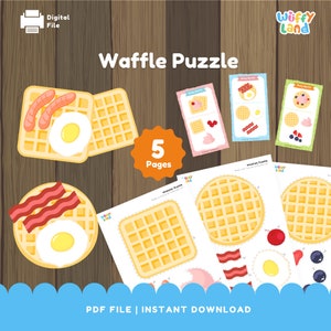 Build a Waffle Pretend Play, Waffle Dramatic Play, Toddler, Preschool Center, Printable, Role Play Set Kids, Kindergarten, Learning Activity