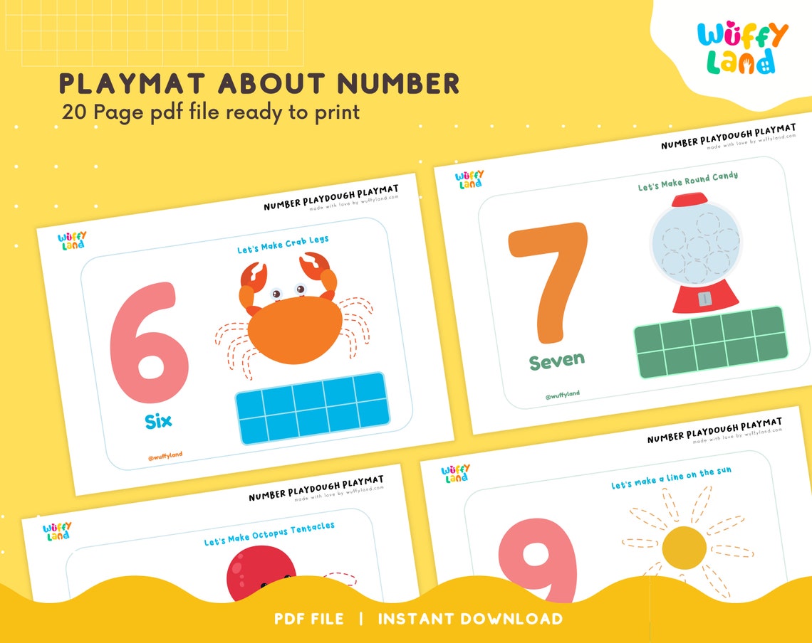Printables Numbers 1-10 Play Doh Mats Preschool Activities - Etsy