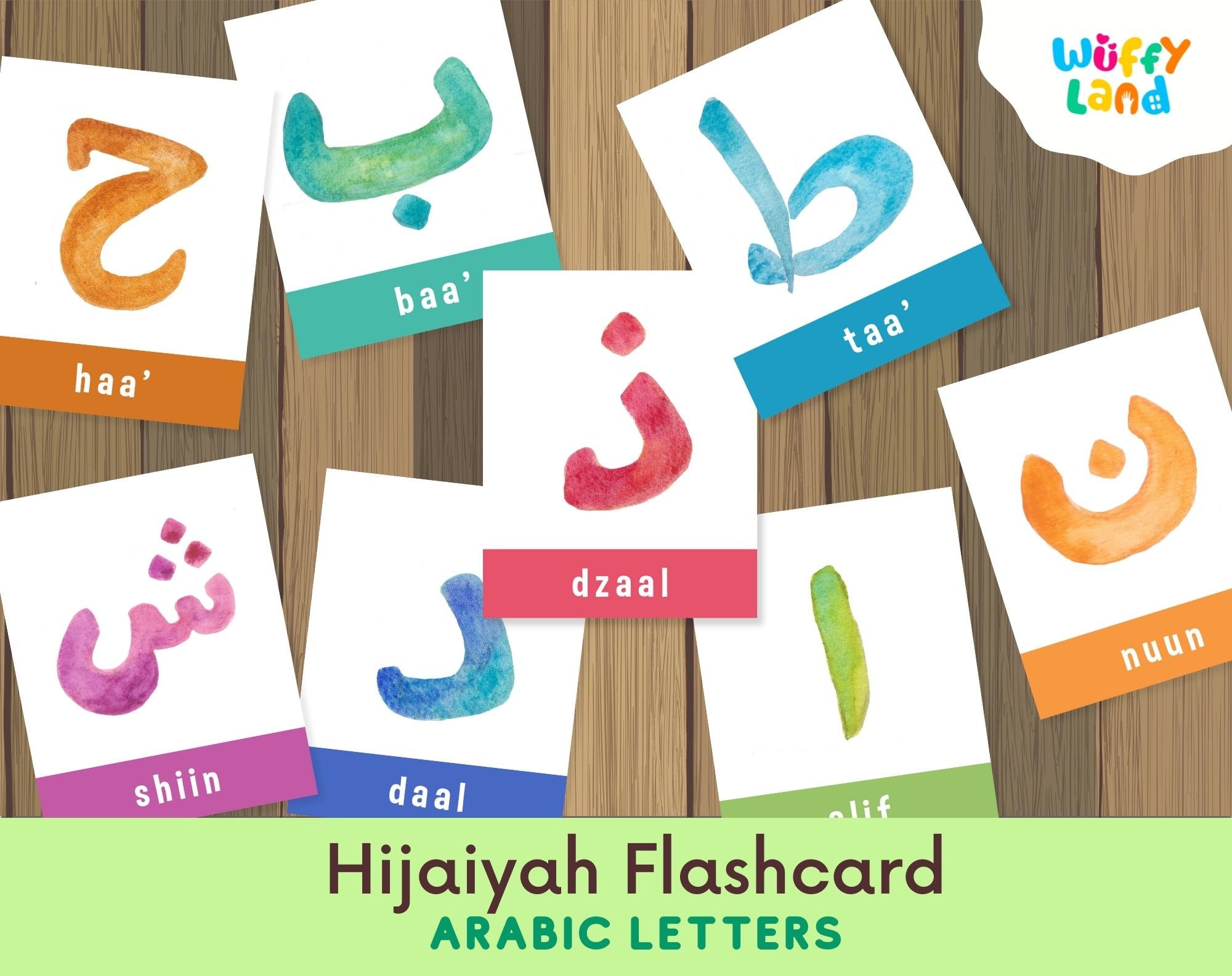 Arabic Alphabet Flash Cards Printable
