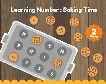 Learning Counting with Cookies Theme, 1-12, Counting Cookies, Homeschool Activity, Toddler Games