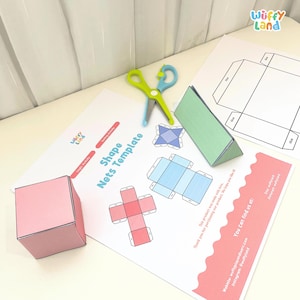 Modelli di reticoli di forme 3D per centri di matematica / Forme geometriche stampabili per attività STEM di istruzione domiciliare nella scuola primaria immagine 3