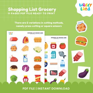 Shopping List Grocery Game, Pretend Play, Supermarket Dramatic Play