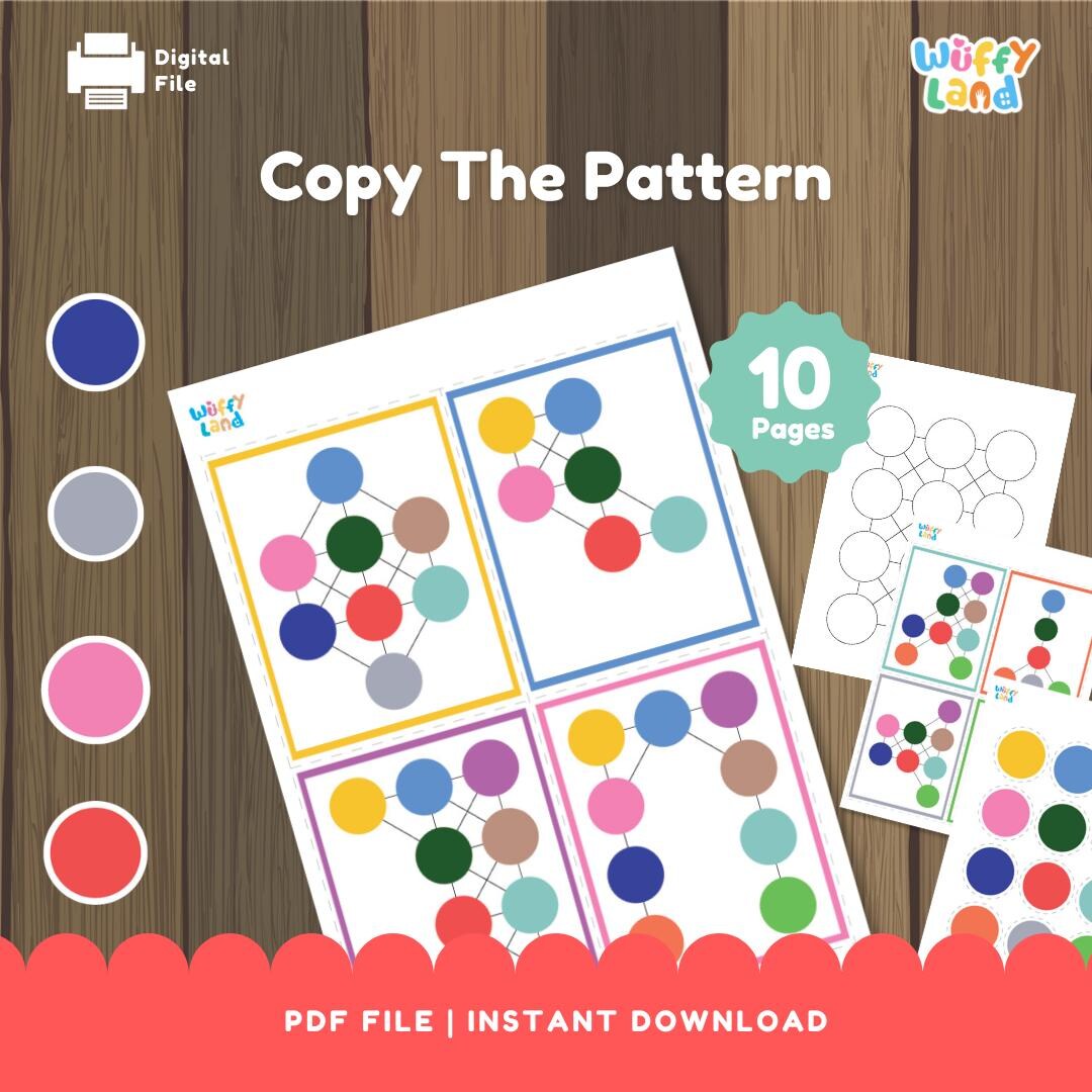 Copy the Pattern Game - Printable Activity for Kids - Fun & Educational ...