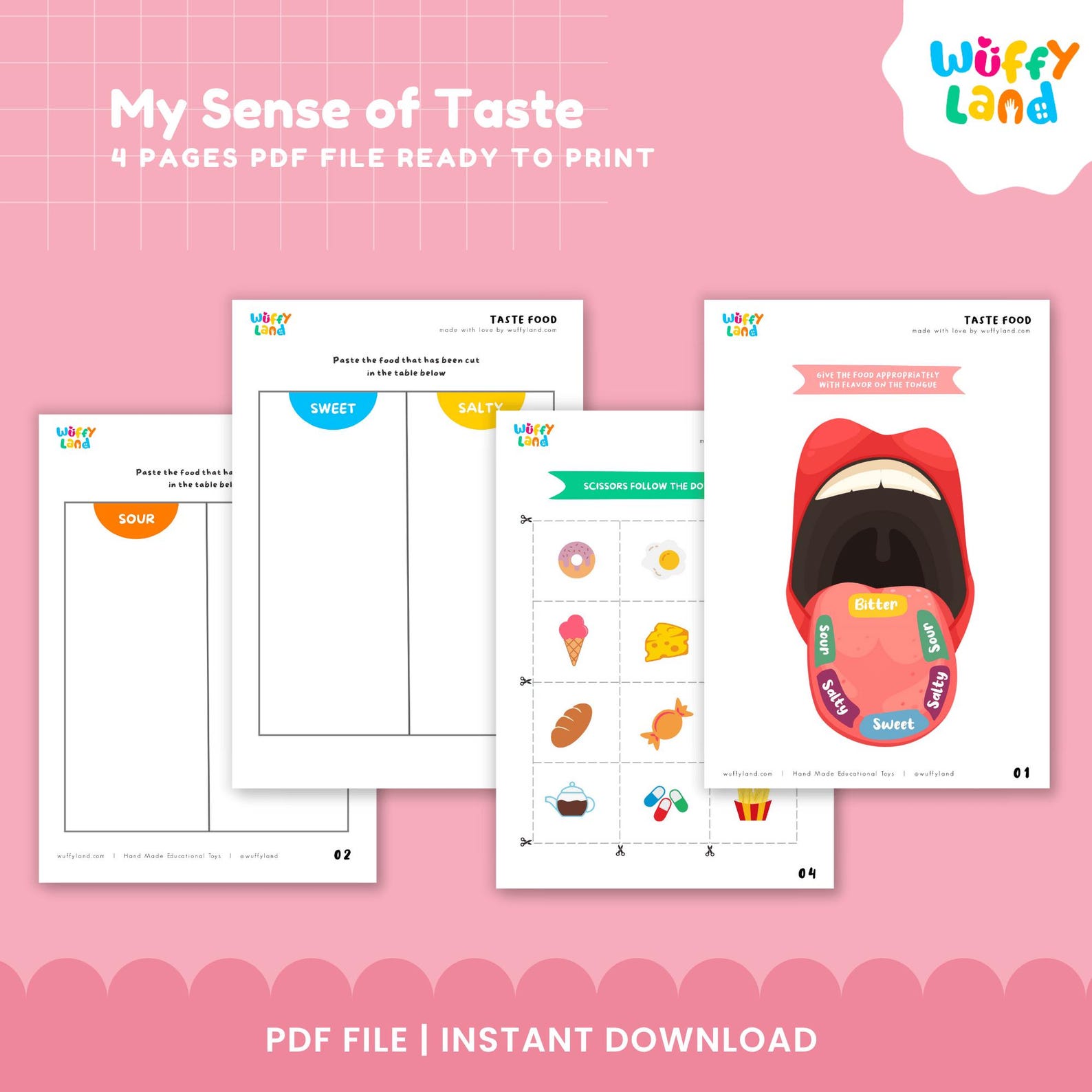 My Sense of Taste Sorting Game for Kids | Five Senses Printable ...