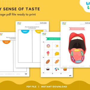 Sense of Taste Games Sorting Food Based on Taste Homeschool - Etsy
