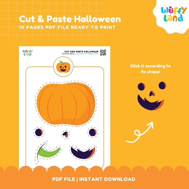 Printable Halloween Cut and Paste Worksheets for Kids - Creative ...