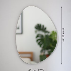 Asymmetrical Wall Mirror, Organic mirror, Irregular mirror, Aesthetic Mirror Wall Decor, Decorative mirror, Hanging Mirror, Wall decoration image 6