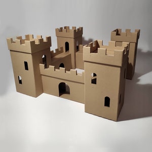 The magical cardboard fortress, for kids / Art and Craft for Indoor & Outdoor Fun, Color, Draw / Paper castle / Ecofriendly Toy / playhouse