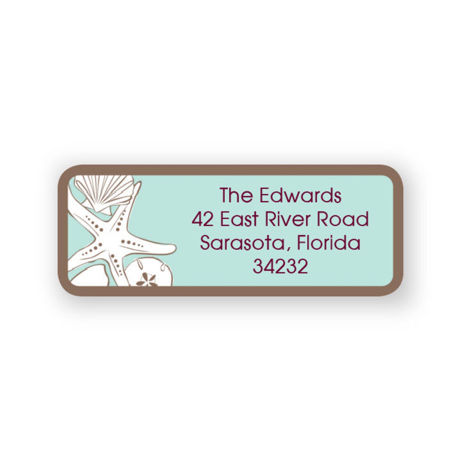 90 Beach Shells Address Labels / Beach Address Labels / Sand Etsy