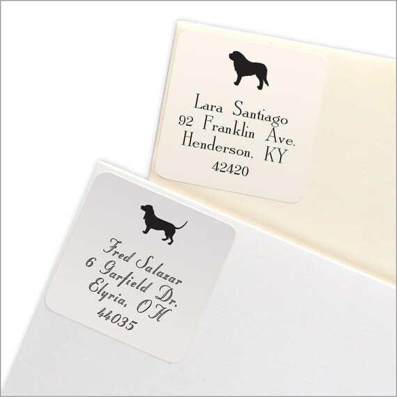 100 Dog Breed Address Labels with Storage Tin / Dog Lover Etsy