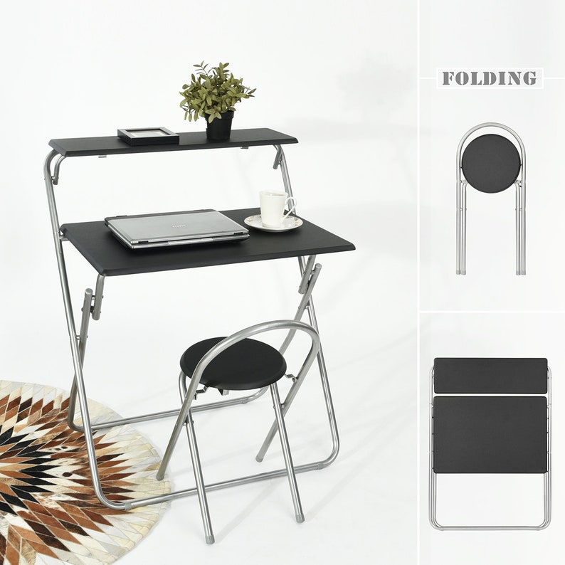 Folding Computer Desk And Chair Set For Teens Student Home Folding Computer Desk And Chair Set For