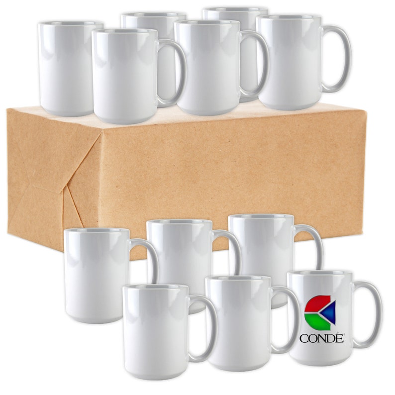 Conde Premium Sublimation Mugs Bulk Blank Ceramic Mug White Etsy