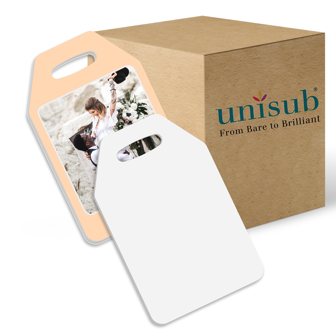 Unisub Sublimation Blank FRP Luggage Bag Tag 2 Sided, 2.5 X 3.95 X .090