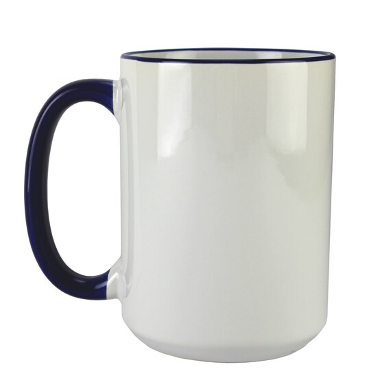 Conde Premium Sublimation Mugs Bulk Blank Ceramic Mug White With Black  Handle and Rim, 11oz case of 36 