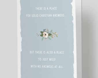 Sympathiekaart bij verlies van baby //Christelijke rouwkaart
