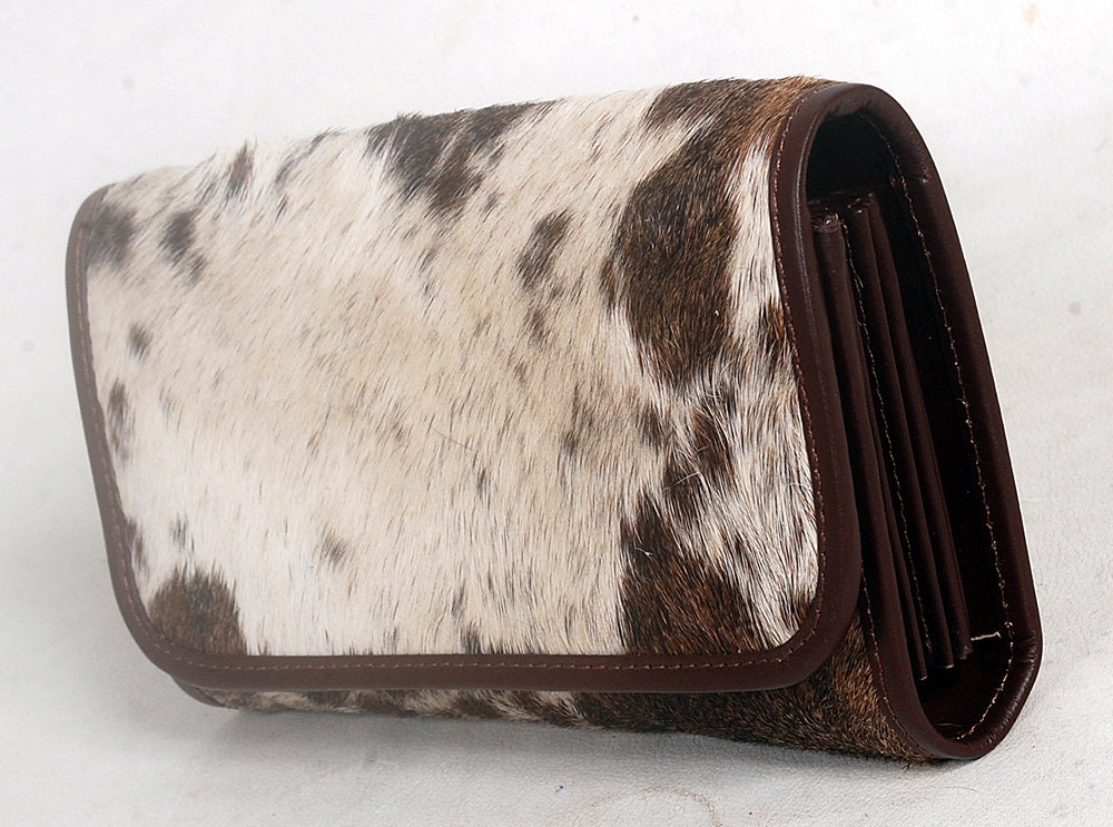 100 Real Cowhide Wallet Real Leather Hair ON Western Ladies Etsy