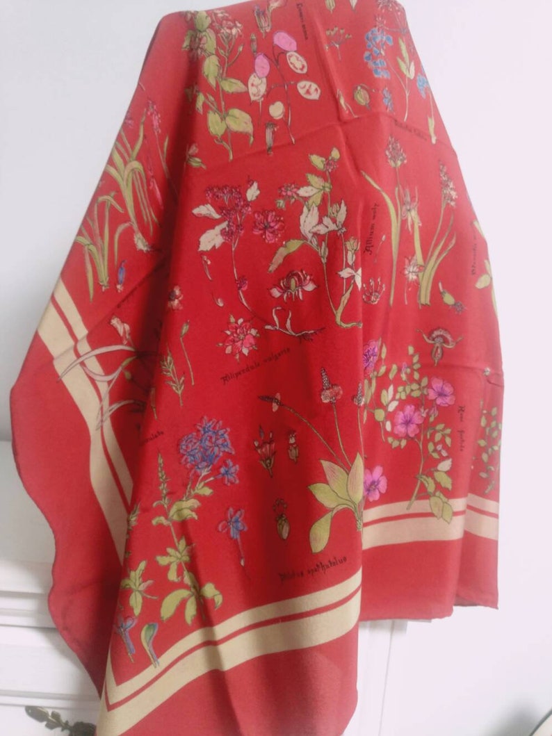 Silk scarf original vintage Pierre Cardin