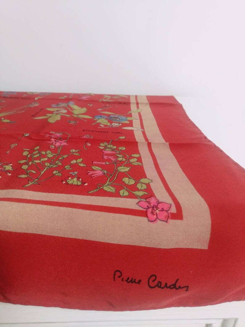 Silk scarf original vintage Pierre Cardin
