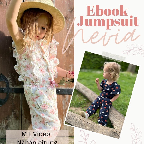 Ebook, sewing pattern jumpsuit "Nevia", size 74 - 152