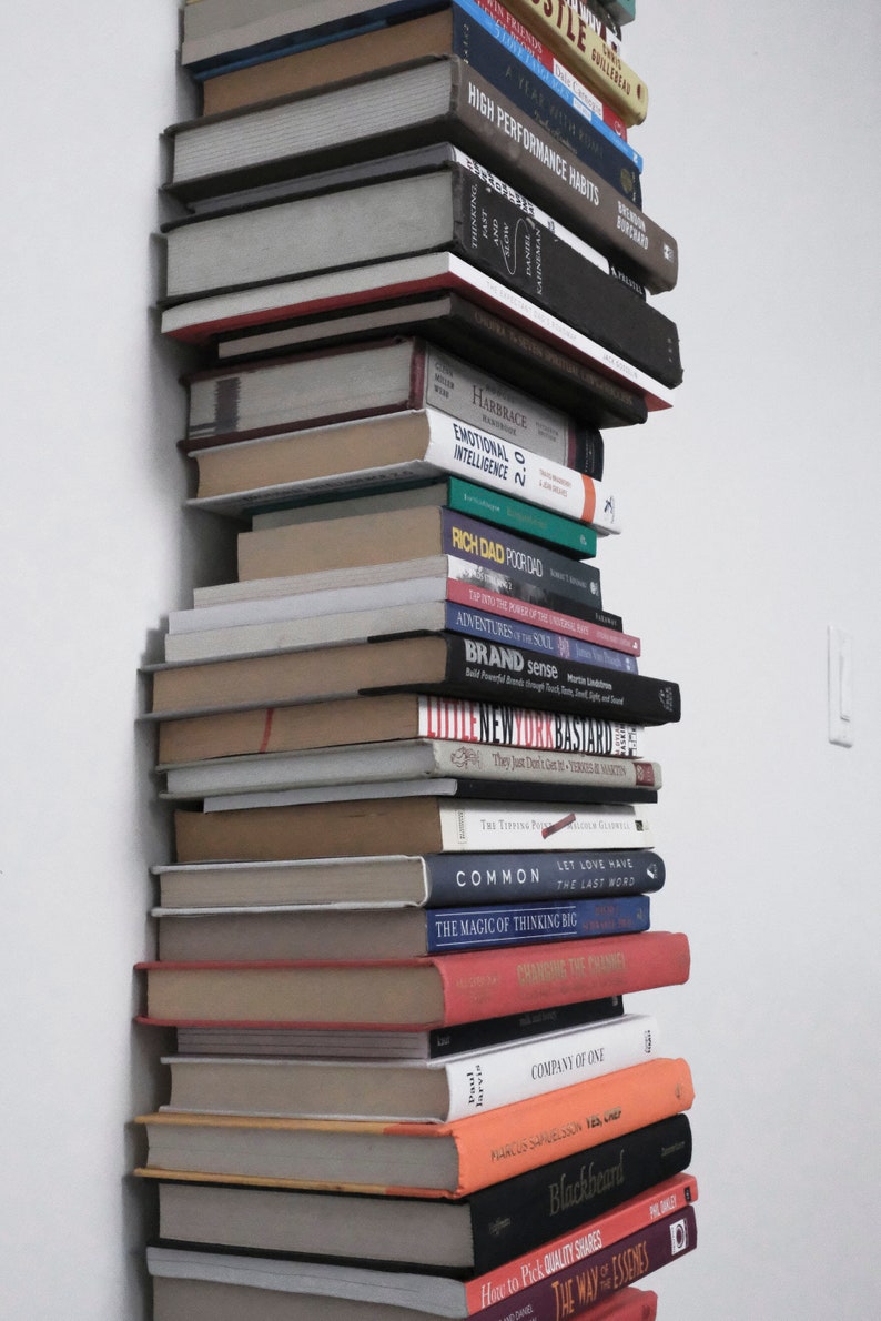 Invisible Vertical Bookshelf Etsy