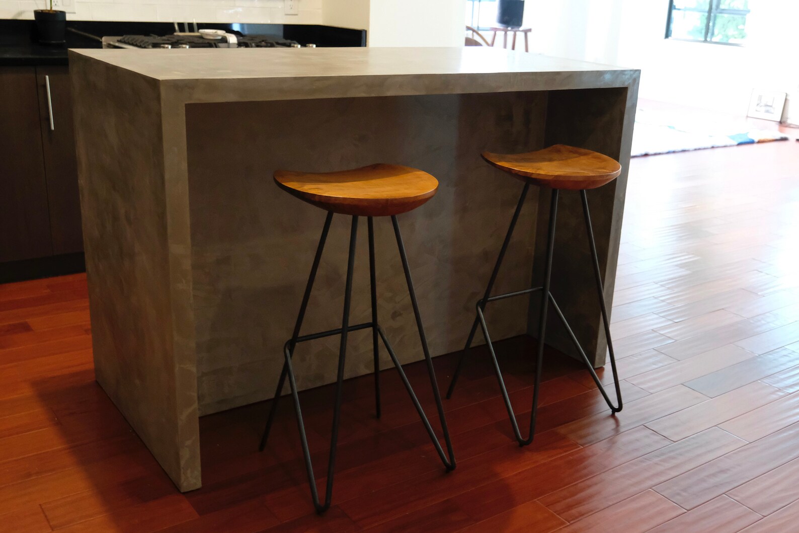 60 Distressed Concrete Waterfall Island Etsy