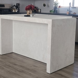 Concrete Patio Bar | Outdoor Cement Island | Outdoor Concrete Table | minimal patio furniture | Custom Bar Counter