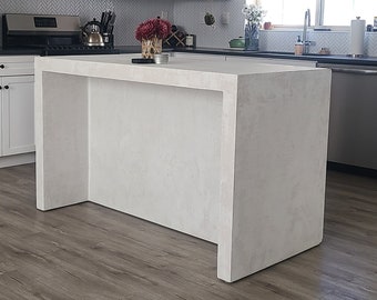 Concrete Patio Bar | Outdoor Cement Island | Outdoor Concrete Table | minimal patio furniture | Custom Bar Counter