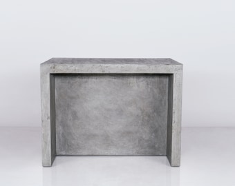 Seamless Concrete Kitchen Island | Custom sized Dining Island Table | Unique modern eat-in Kitchen benchtop