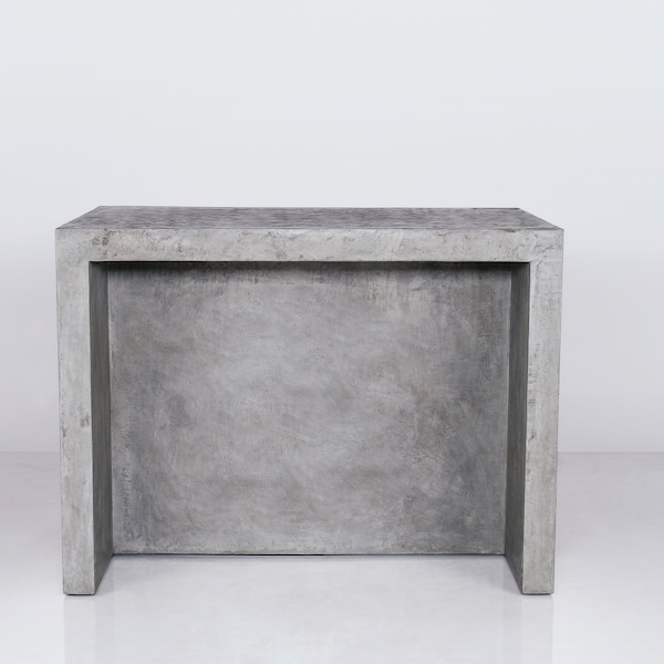 Seamless Concrete Kitchen Island | Custom sized Dining Island Table | Unique modern eat-in Kitchen benchtop