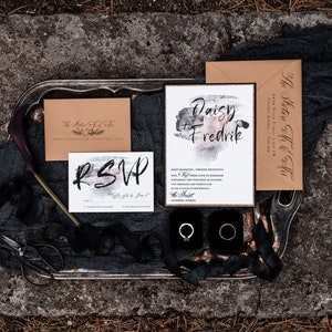 Schwarz und Gold Hochzeitseinladung, Digitale Hochzeitseinladung Suite // custom