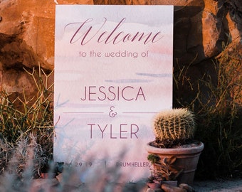 Desert Sunset Wedding Welcome Sign - DIGITAL