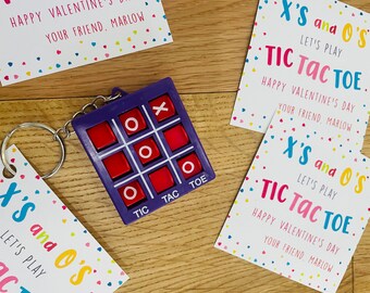 X's and O's VALENTINE // Digital Print // Tic Tac Toe Valentine //Class Gift