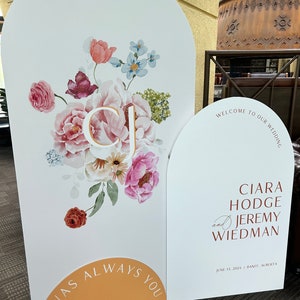 Cartello di benvenuto per matrimonio stravagante - DIGITALE // Cartelli di benvenuto a doppio arco