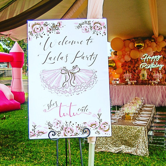 TUTU Cute Birthday Welcome Sign - DIGITAL by Paper + Petals | Catch My