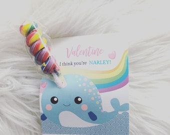 Narwhal Valentine, digital Valentine