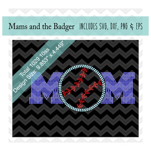 Rhinestone Baseball, Baseball Mom svg, Rhinestone Template, Baseball Bling svg, Cut File, Silhouette Cameo, Cricut Download,Iron On Cut File