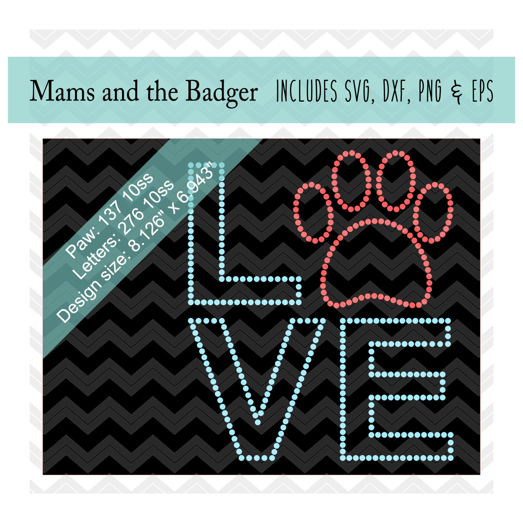 Dog Love Paw Print Silhouette Cameo 