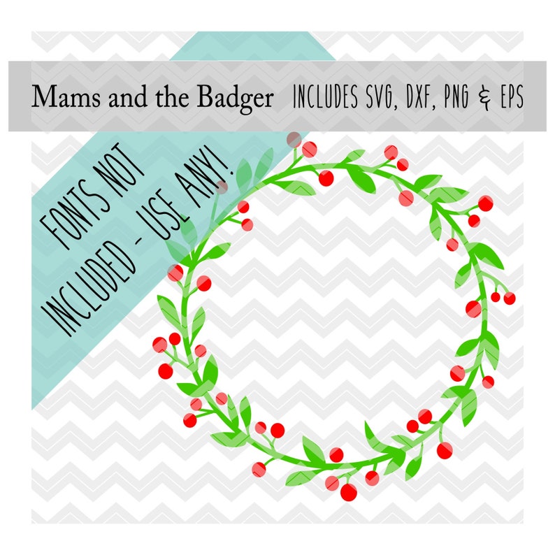 Download Holly Wreath svg Christmas Monogram Frame Holiday Border ...