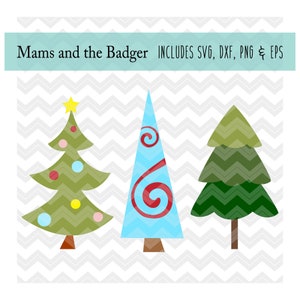 Arbre de Noël svg, Arbre de pin à feuilles persistantes, Spruce Fir Bundle, Holiday Cut File, Silhouette Cameo, Design Space, Cricut Download, dxf png eps